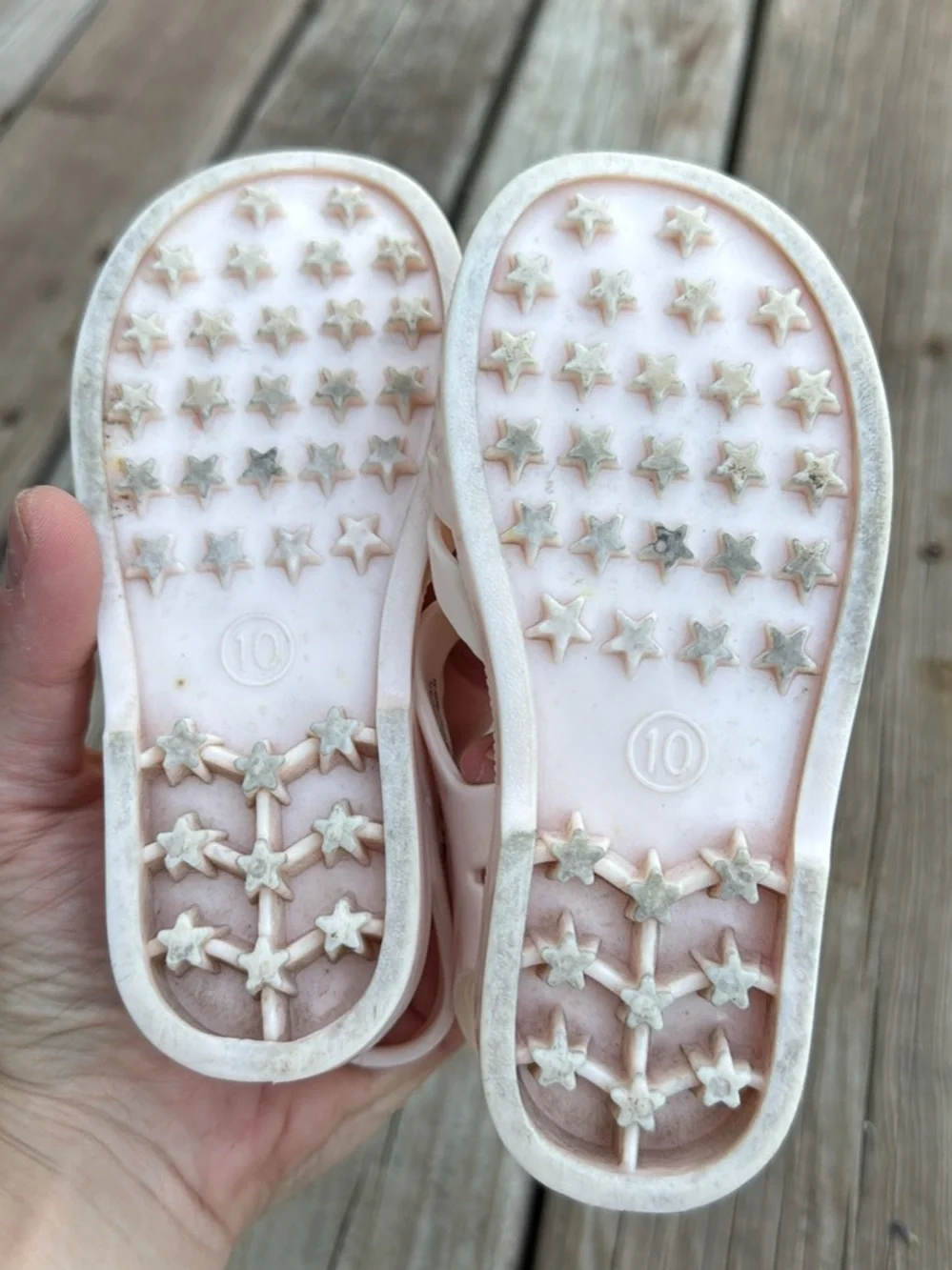 Cat & Jack Light Pink Jelly Woven Sandals with Buckle